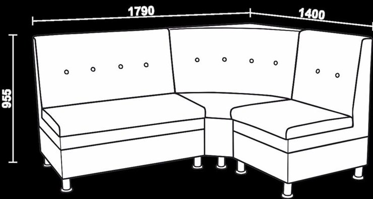 Угловой кухонный диван Нео КМ-05 ДУ в Иваново - изображение 2